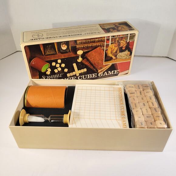 Vintage 1971 Scrabble Sentence Cube Board Game by Selchow & Righter - Picture 3 of 16